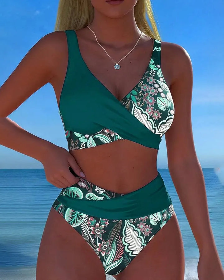 Chiara | Bikini Floral con Contraste
