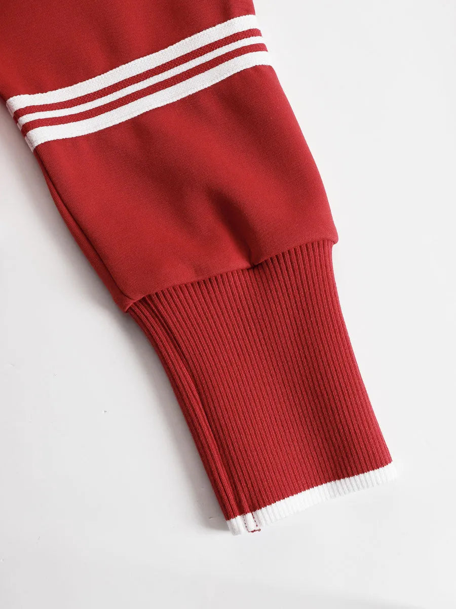 Priscilla™ | Conjunto Deportivo Elegante: Sudadera Media Cremallera y Pantalón Ancho