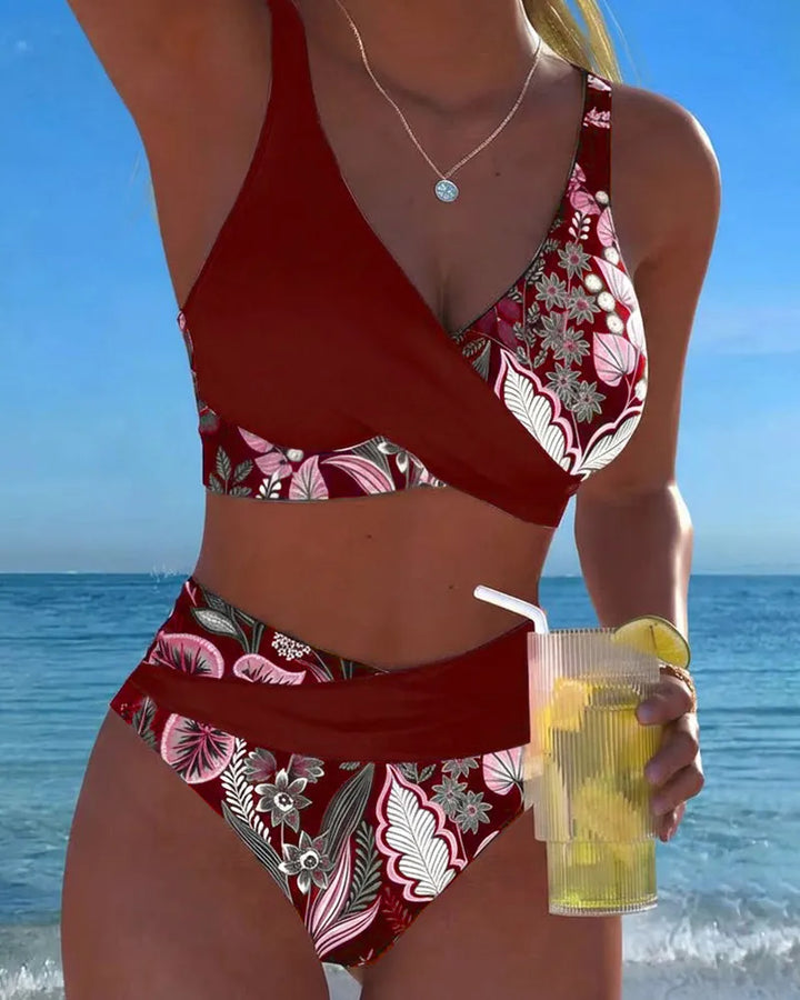 Chiara | Bikini Floral con Contraste
