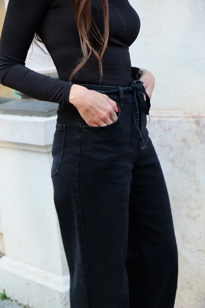 Petra™ | Jeans rectos gris extra oscuro
