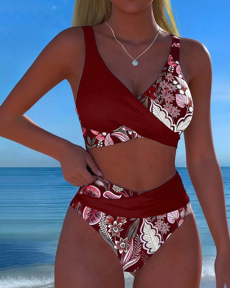 Chiara | Bikini Floral con Contraste