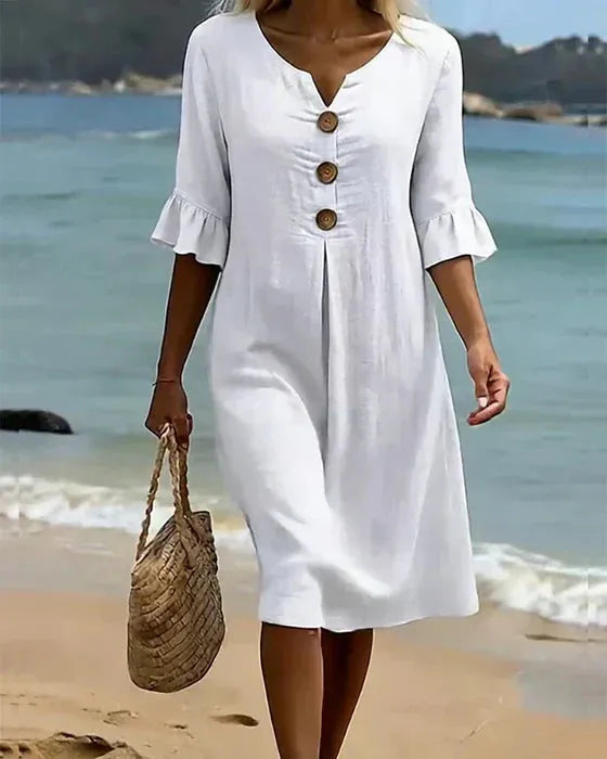 Llafranc | Vestido Floral Blanco