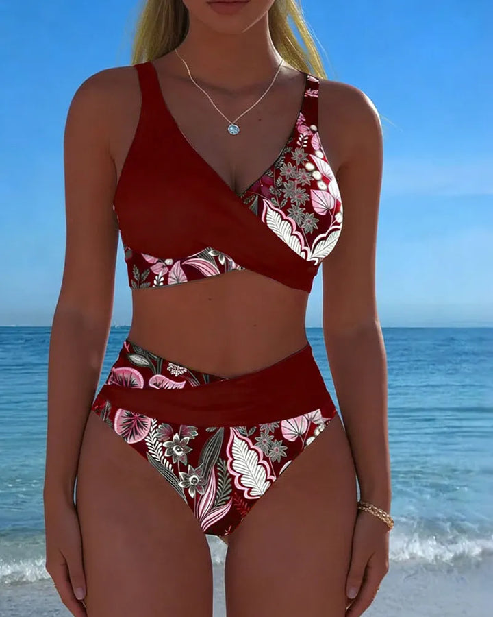 Chiara | Bikini Floral con Contraste
