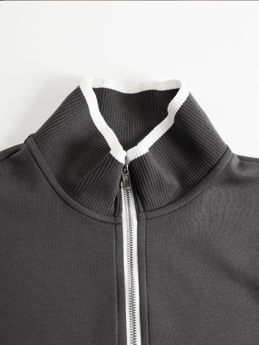 Priscilla™ | Conjunto Deportivo Elegante: Sudadera Media Cremallera y Pantalón Ancho