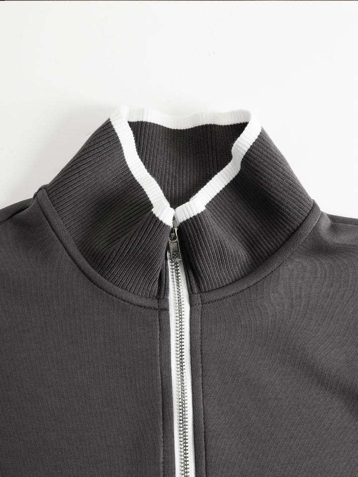 Priscilla™ | Conjunto Deportivo Elegante: Sudadera Media Cremallera y Pantalón Ancho