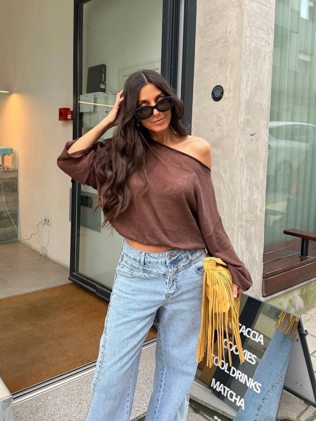Rocío™ | Jeans de denim con tachuelas