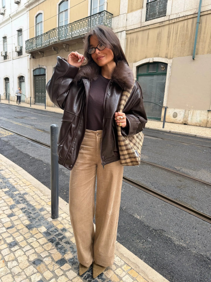 Nadia™ | Pantalones de pana en beige