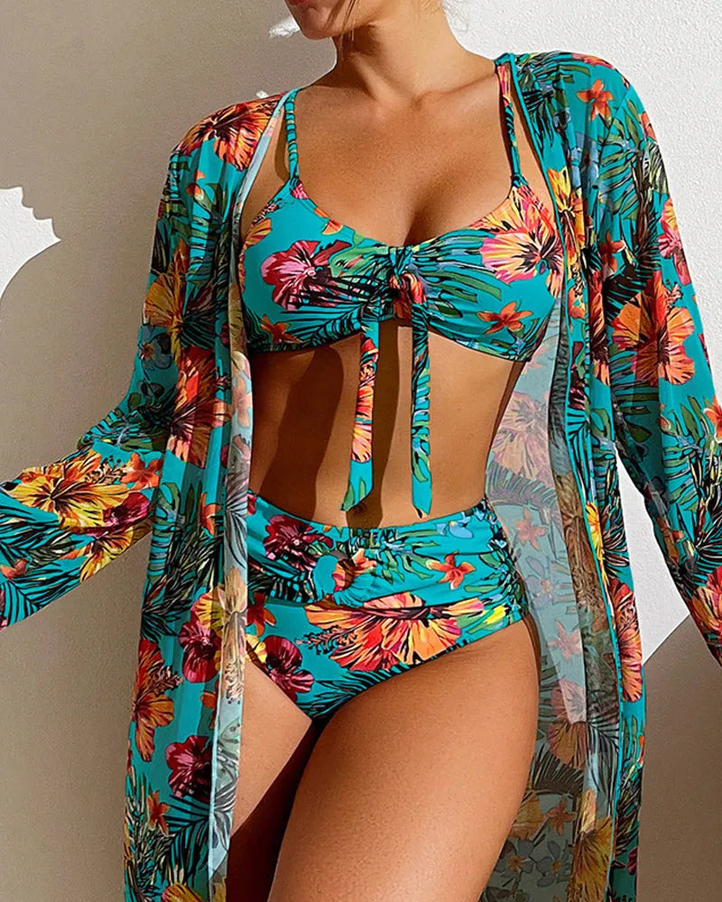 Filomena™ | Bikini con falda floral