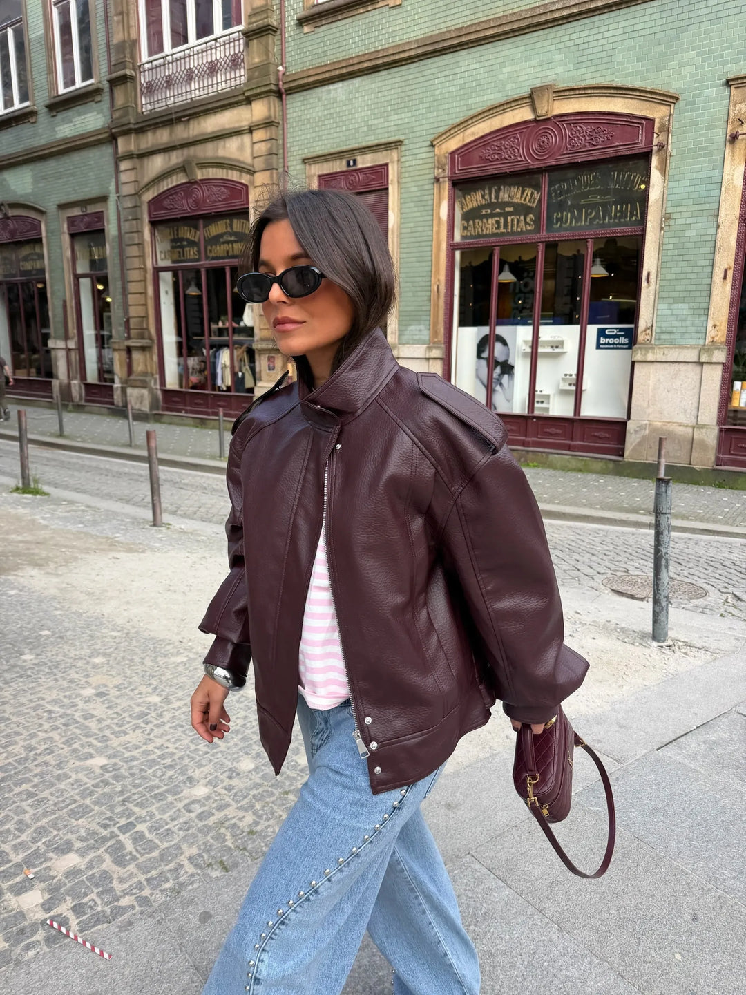 Rocío™ | Jeans de denim con tachuelas