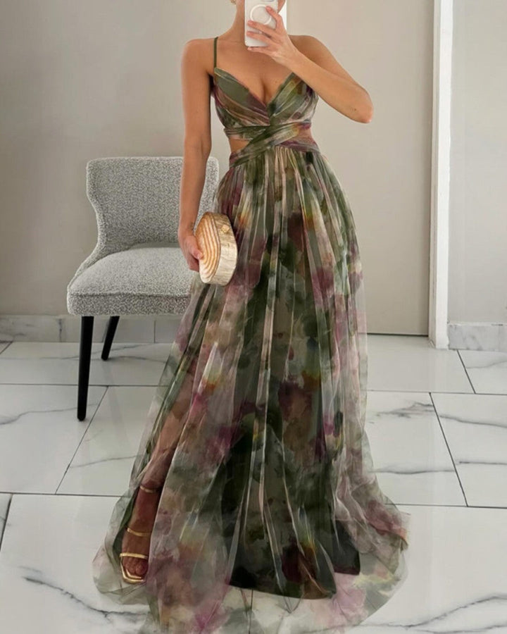 Vestido Maxi Floral Elegancia - Color verde