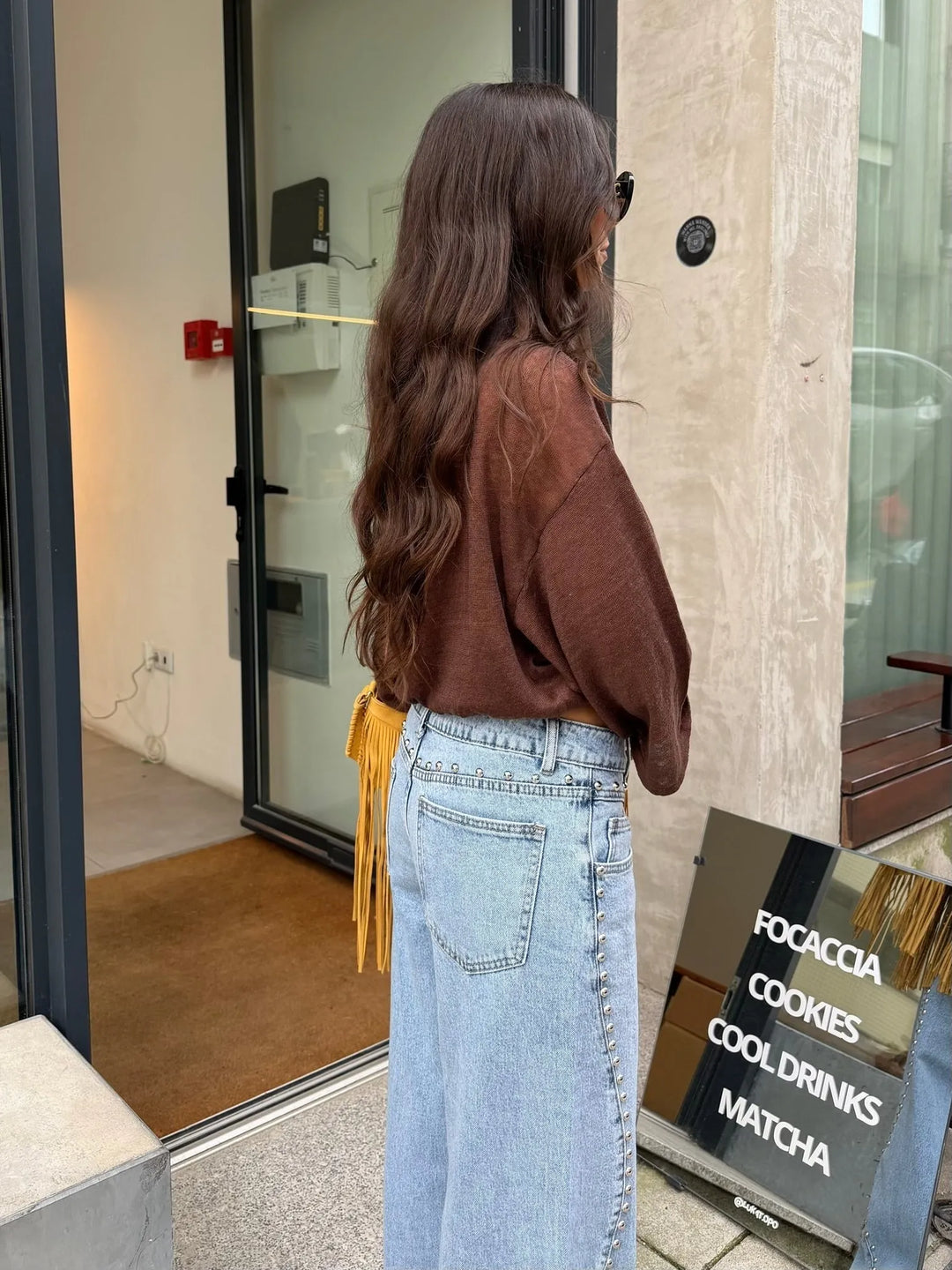 Rocío™ | Jeans de denim con tachuelas