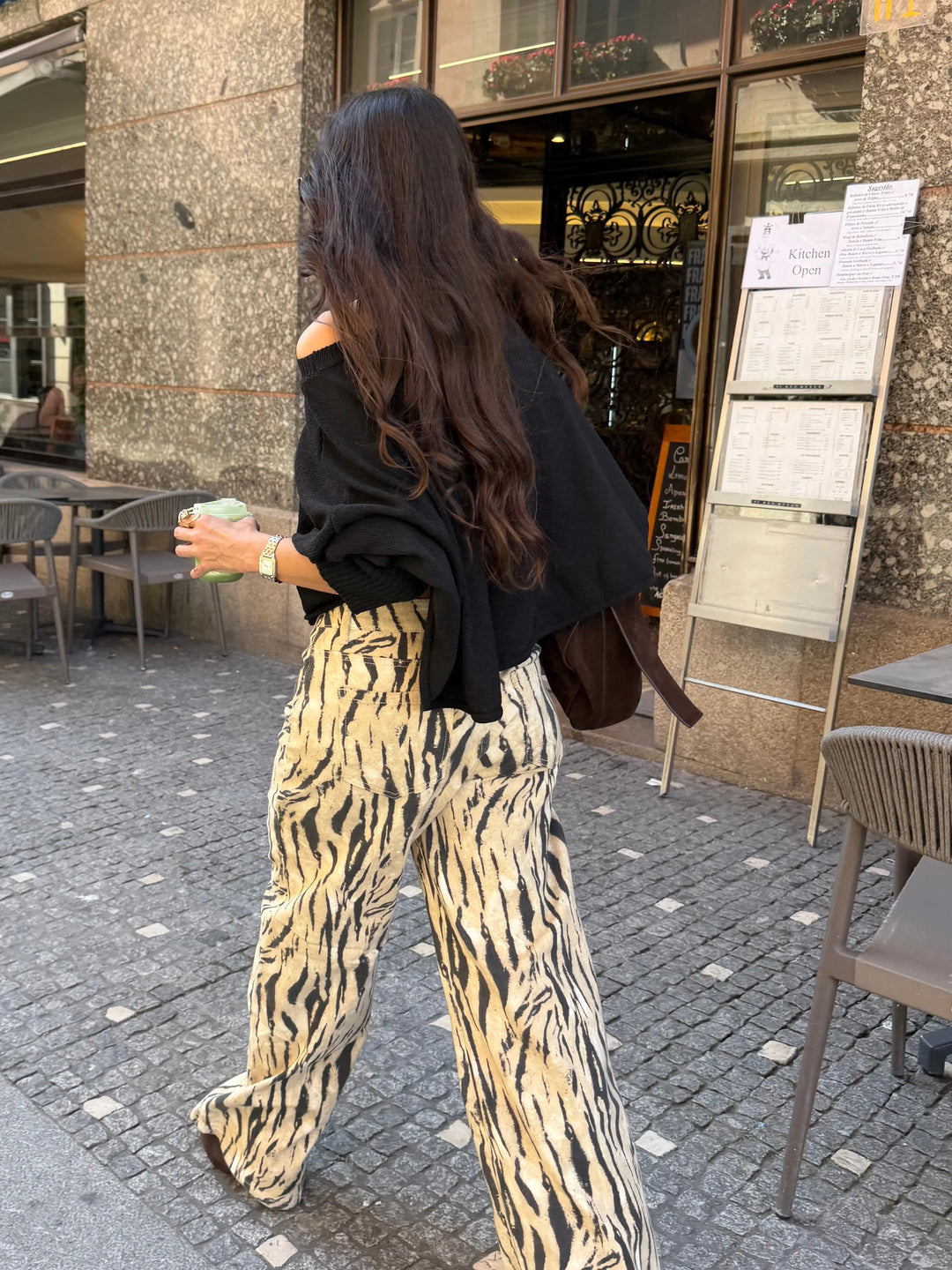 Zaida™ | Pantalones de pierna ancha con estampado de cebra