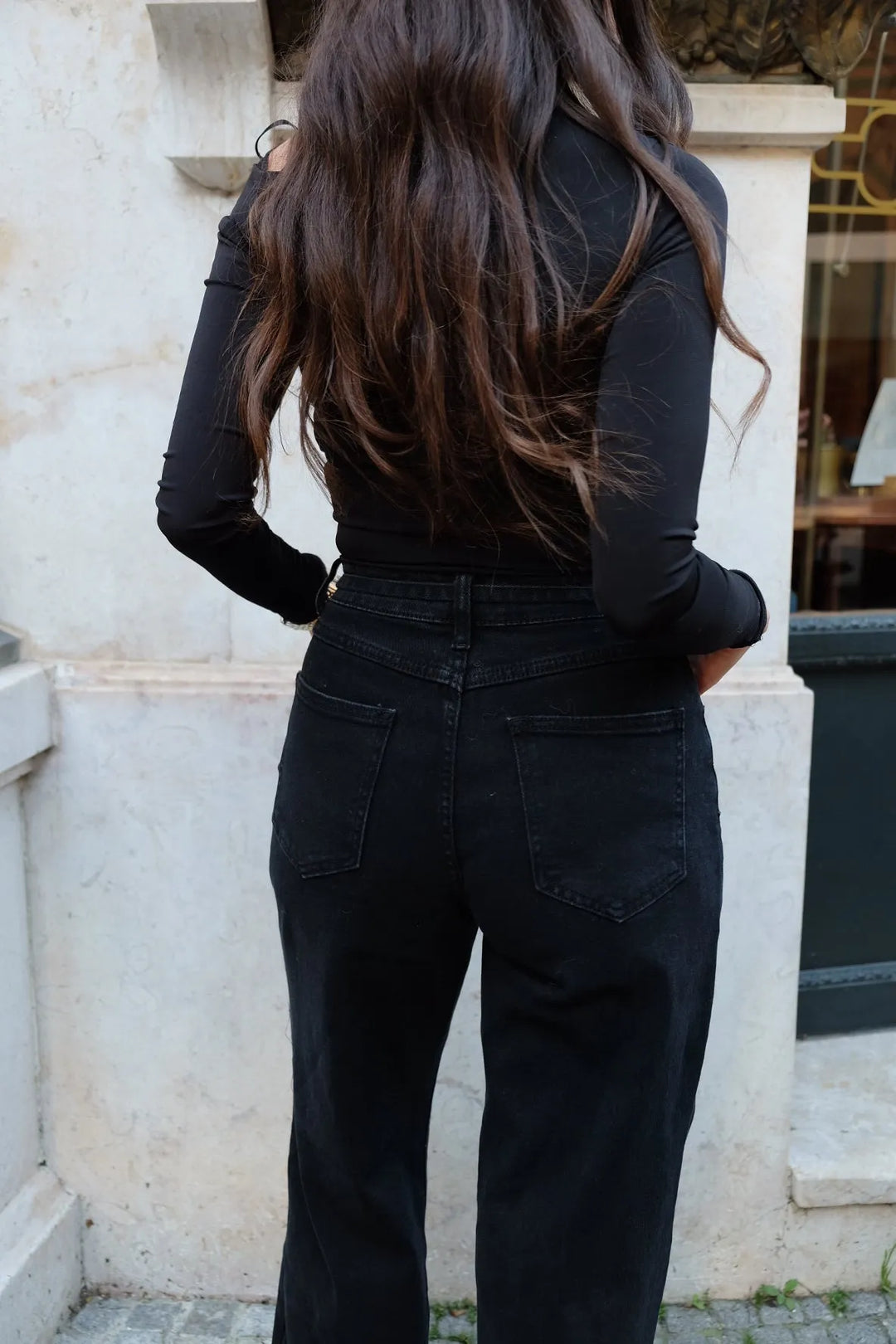 Petra™ | Jeans rectos gris extra oscuro