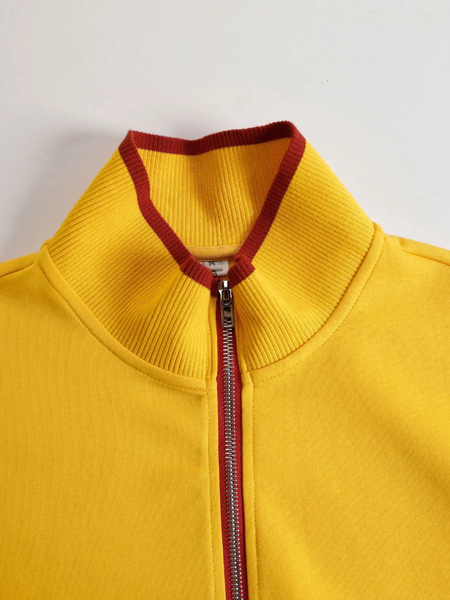 Priscilla™ | Conjunto Deportivo Elegante: Sudadera Media Cremallera y Pantalón Ancho