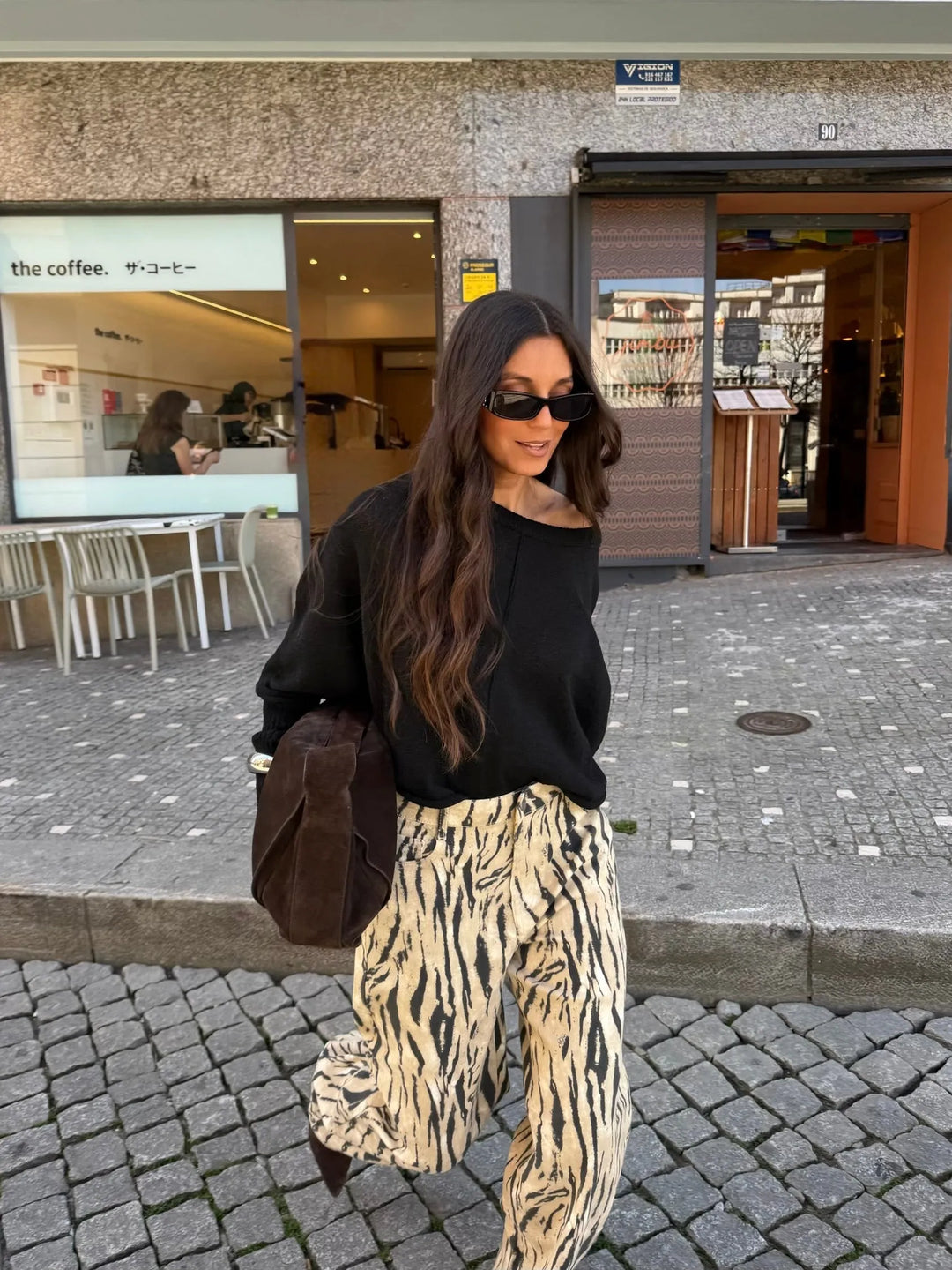 Zaida™ | Pantalones de pierna ancha con estampado de cebra
