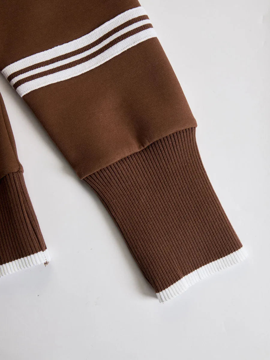 Priscilla™ | Conjunto Deportivo Elegante: Sudadera Media Cremallera y Pantalón Ancho