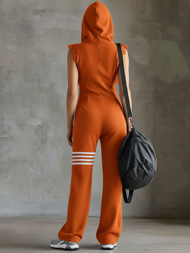 Giada™ | Mono Deportivo Retro: Capucha, Rayas y Sin Mangas
