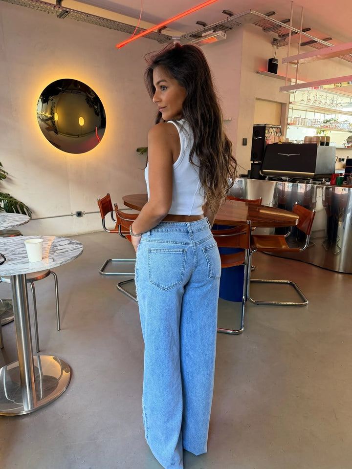Angelina™ | Jeans de pierna ancha estilo Los Ángeles