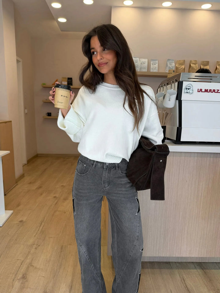 Nayara™ | Vaqueros de denim Star en gris