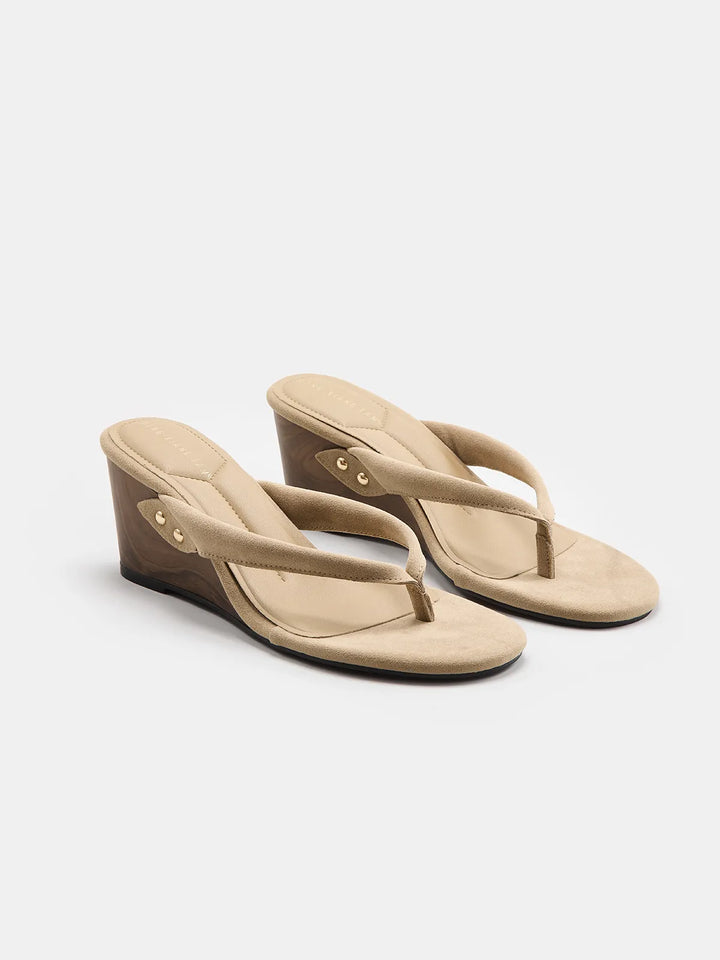 Apricot™ | Sandalias con Cuña Beige