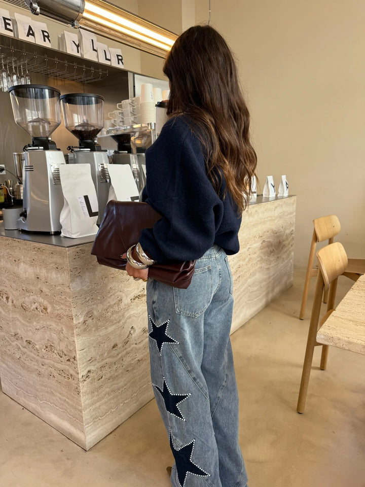Estefanía™ | Vaquero denim con estrella negra