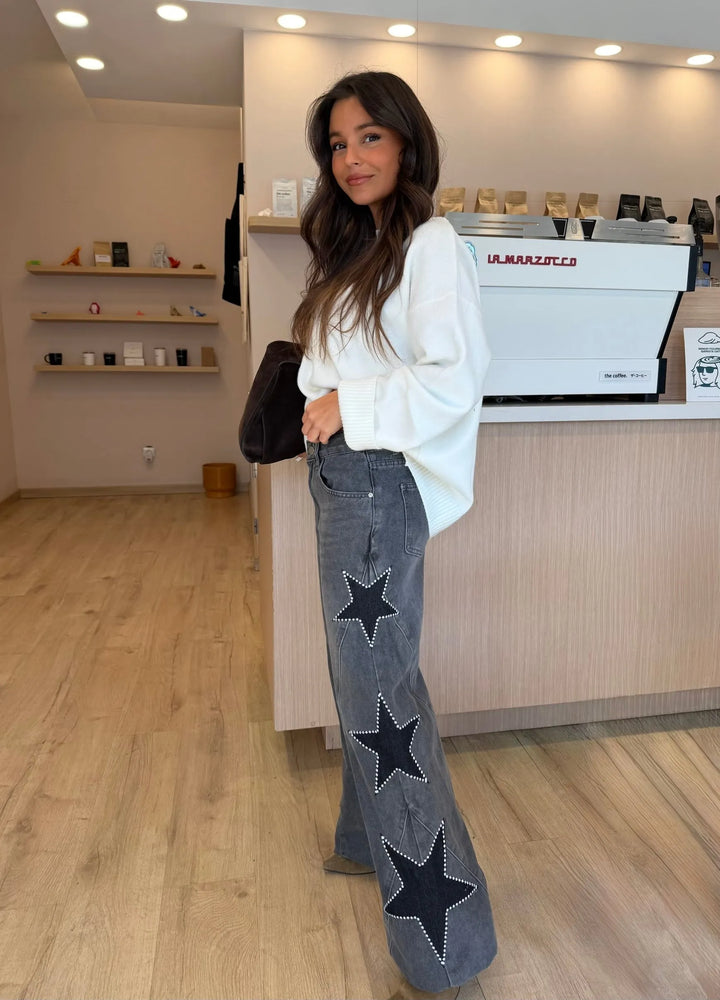 Nayara™ | Vaqueros de denim Star en gris