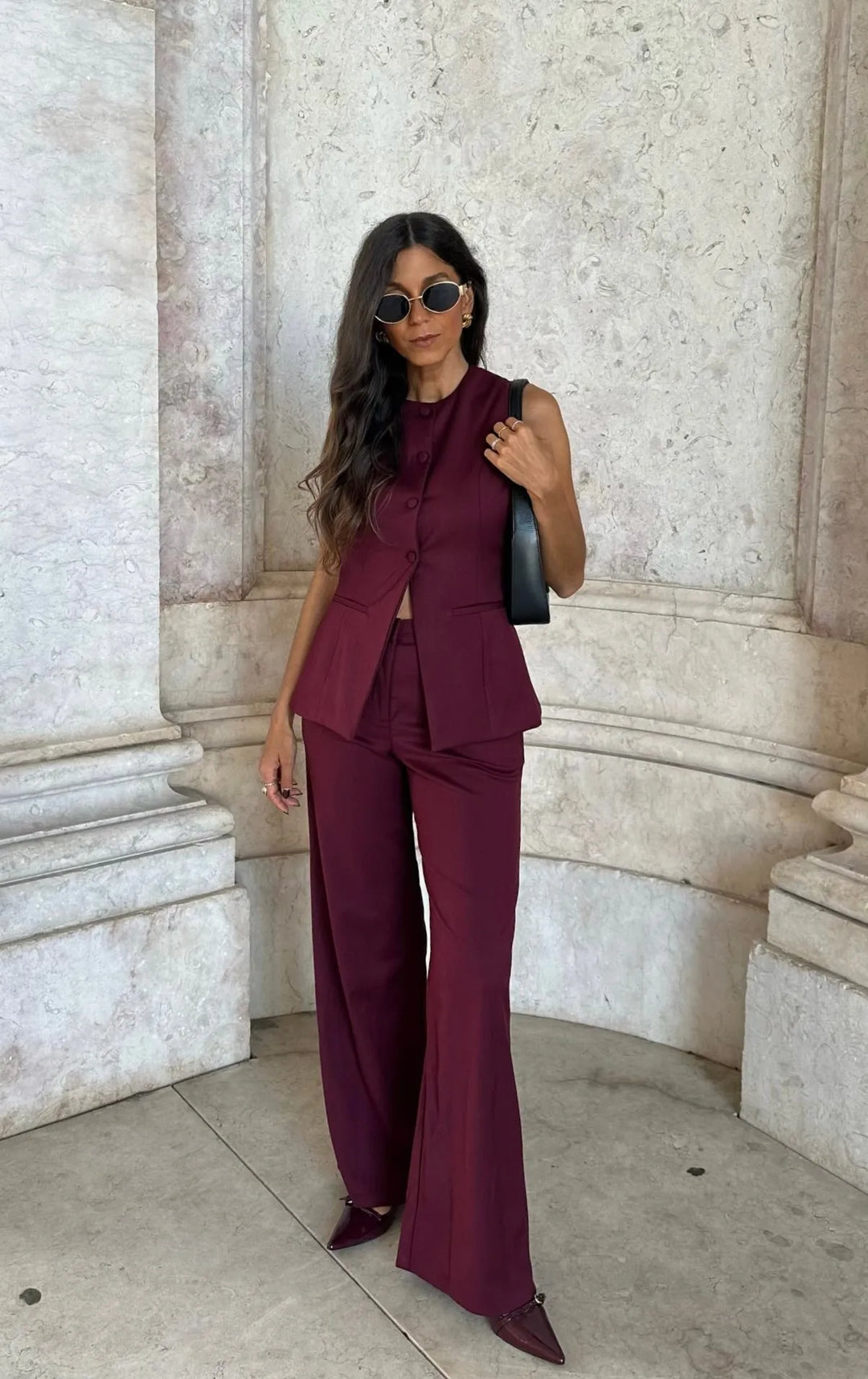 Eva™ | Pantalones en burdeos
