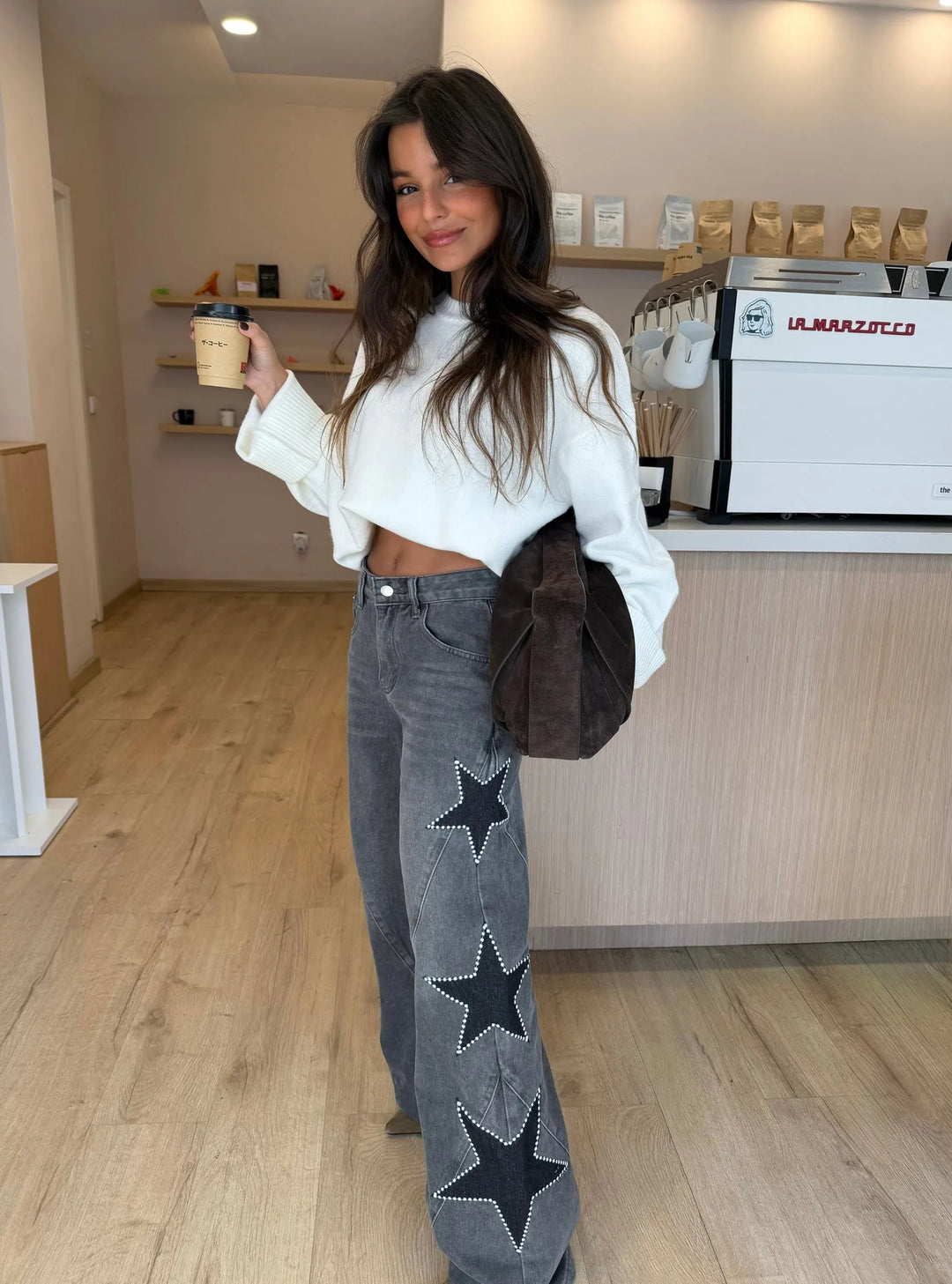 Nayara™ | Vaqueros de denim Star en gris