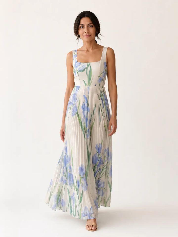 Leonor™ | Vestido Maxi Floral Mediterráneo
