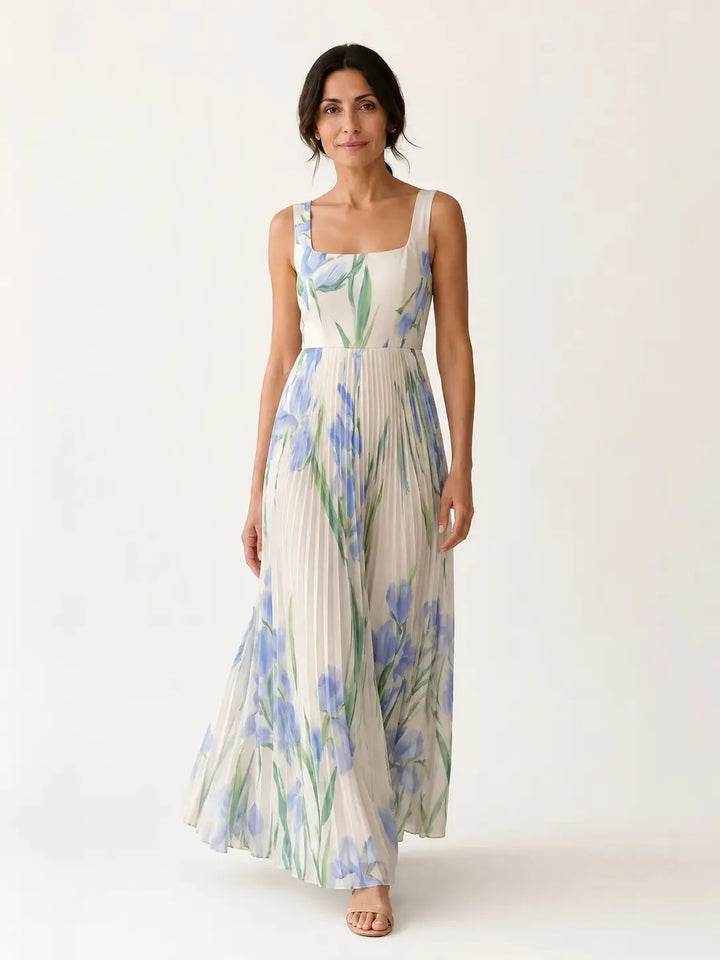 Leonor™ | Vestido Maxi Floral Mediterráneo
