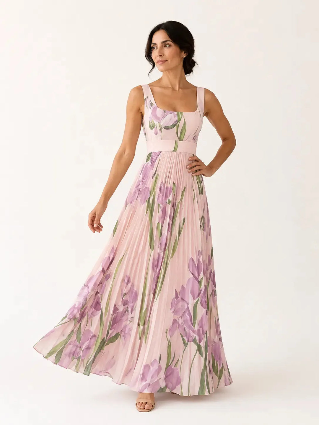 Leonor™ | Vestido Maxi Floral Mediterráneo