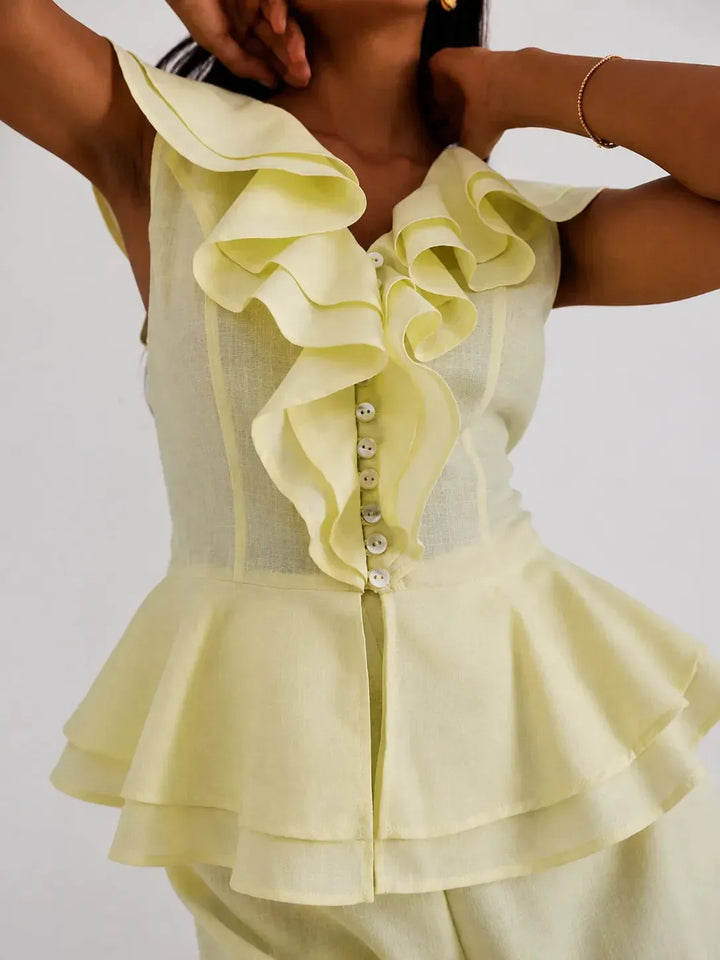 Liora™ | Conjunto Top y Falda con Volante