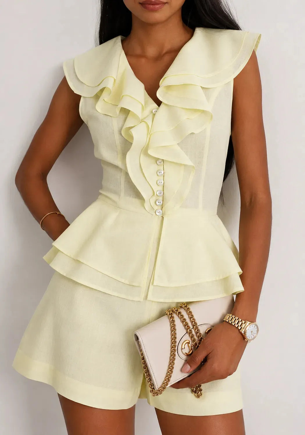 Liora™ | Conjunto Top y Falda con Volante