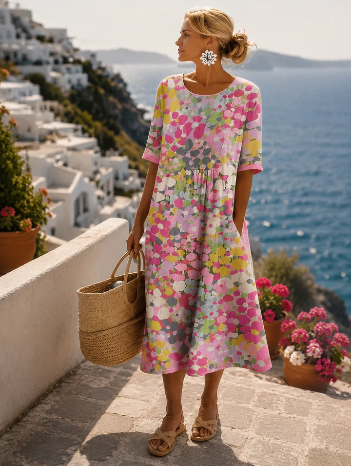Vestido Midi Floral Elena - Color rosa