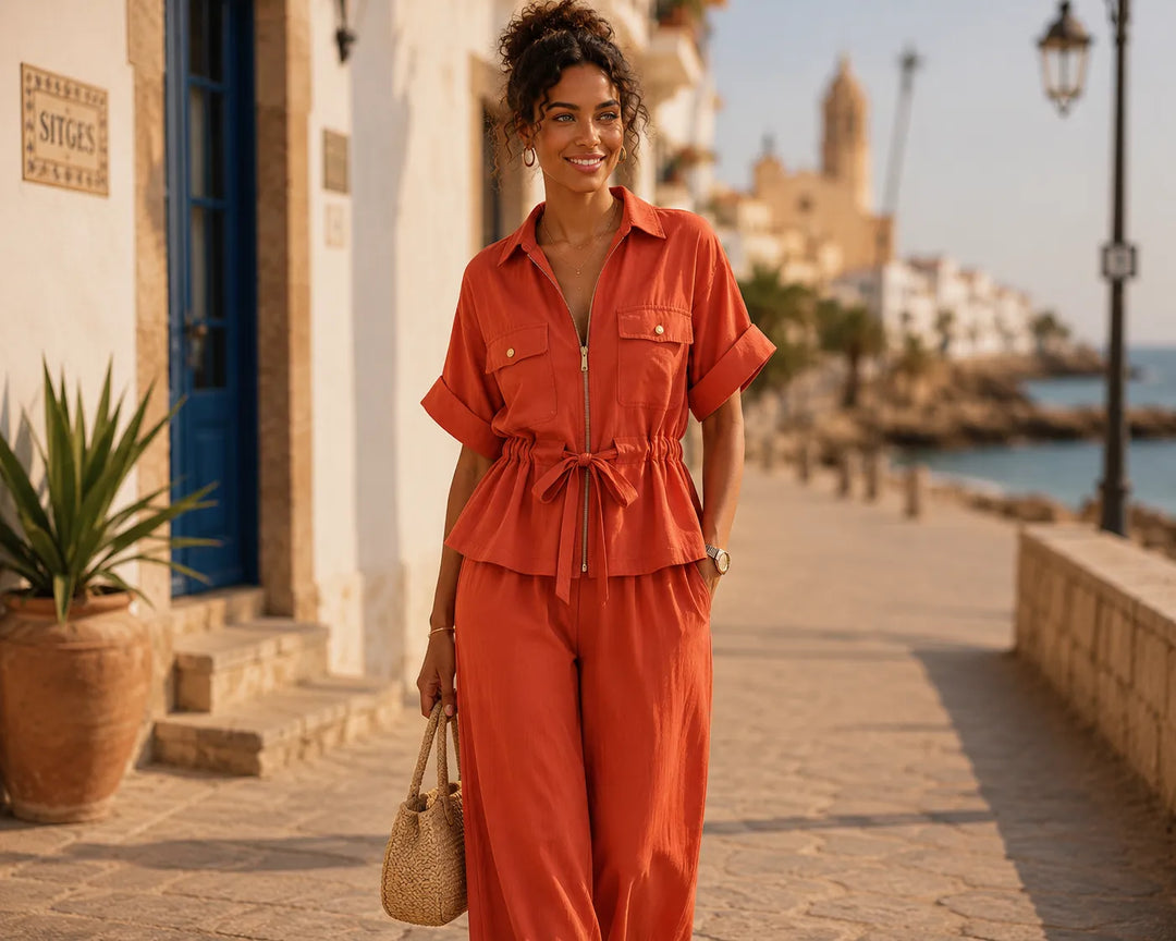 Capri™ | Conjunto de camisa y pantalón