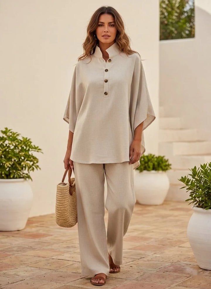 Maribel™ | Conjunto con Mangas Murciélago y Pantalón Ancho