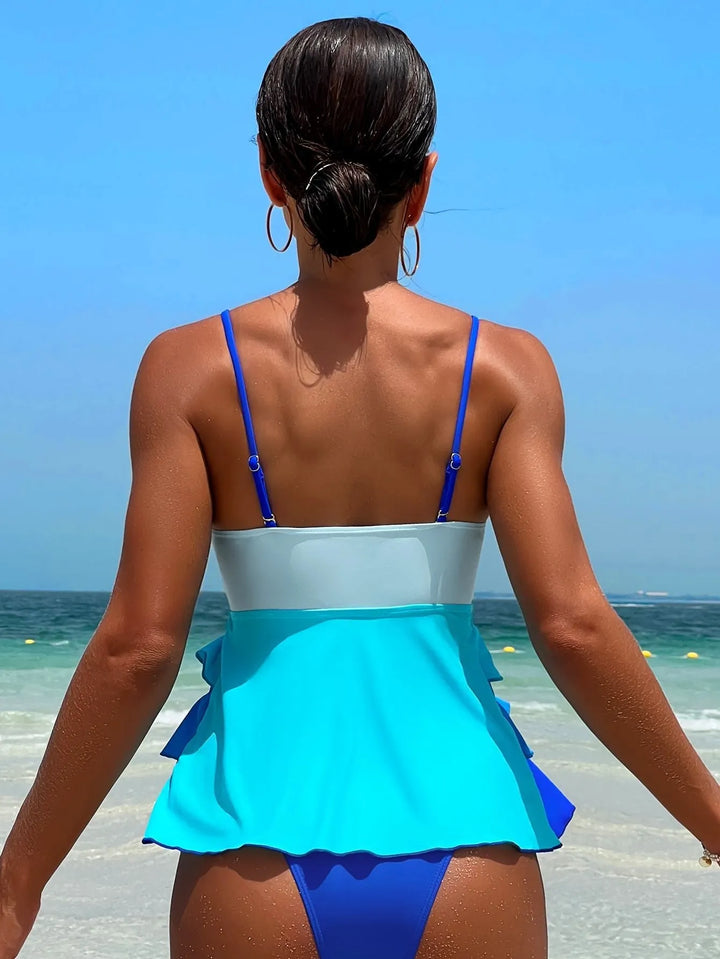 Tankini Ondina Modellante – Costume da Bagno con Balze