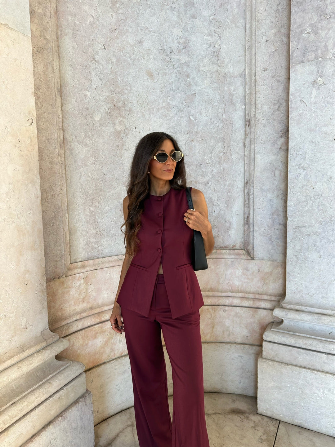 Eva™ | Pantalones en burdeos