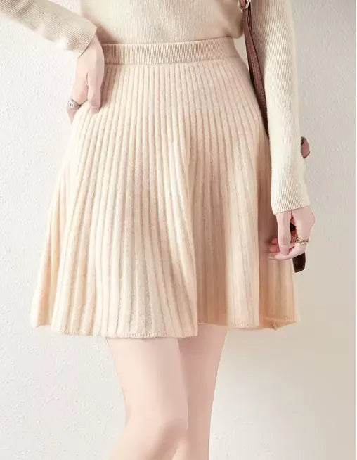 Corina™ | Falda Mini de Punto Merino
