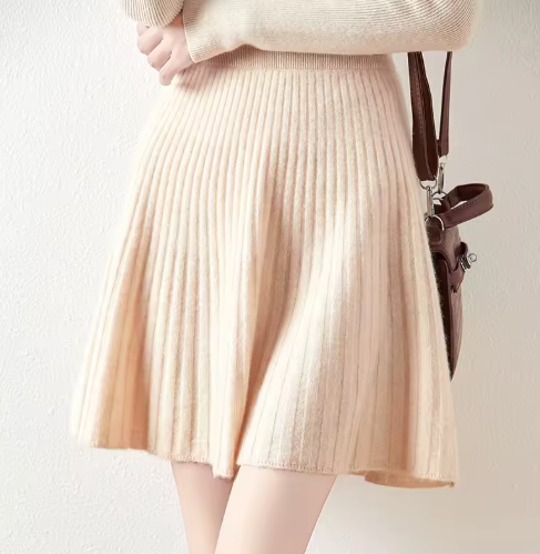 Corina™ | Falda Mini de Punto Merino