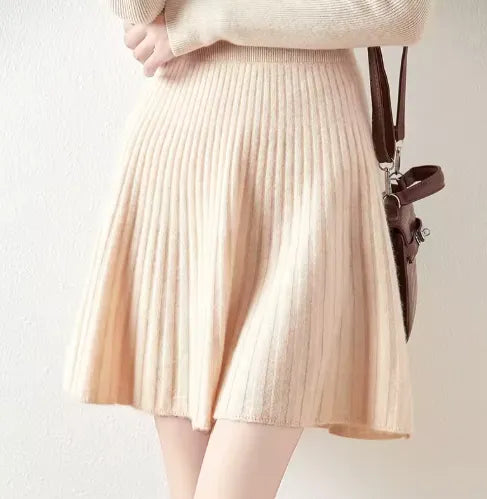 Corina™ | Falda Mini de Punto Merino