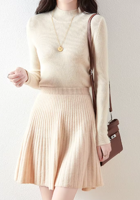 Corina™ | Falda Mini de Punto Merino