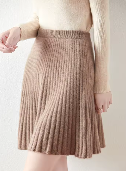 Corina™ | Falda Mini de Punto Merino