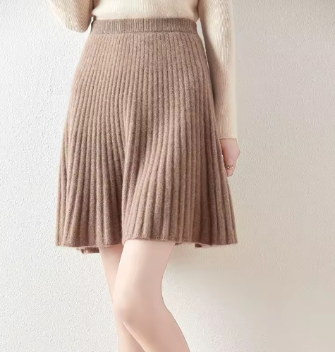 Corina™ | Falda Mini de Punto Merino