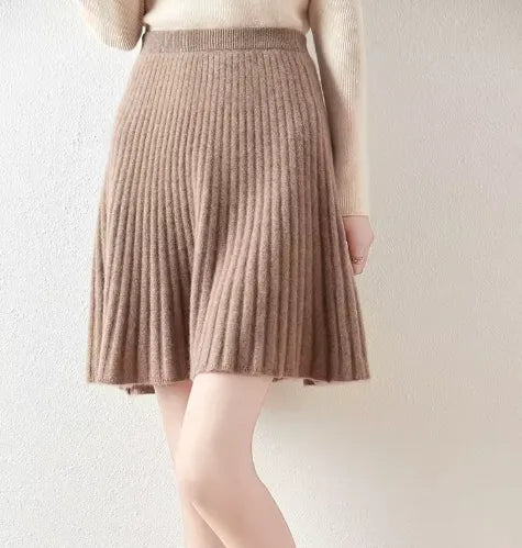 Corina™ | Falda Mini de Punto Merino