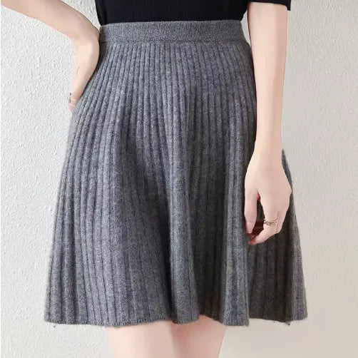 Corina™ | Falda Mini de Punto Merino