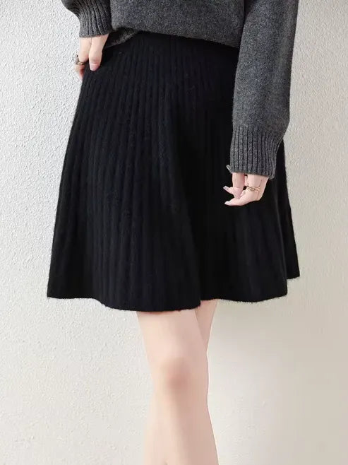 Corina™ | Falda Mini de Punto Merino