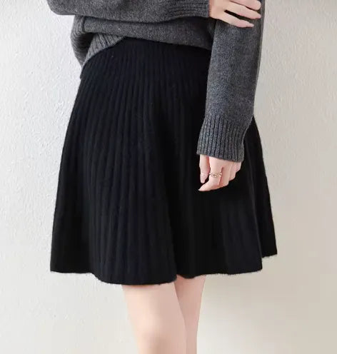 Corina™ | Falda Mini de Punto Merino
