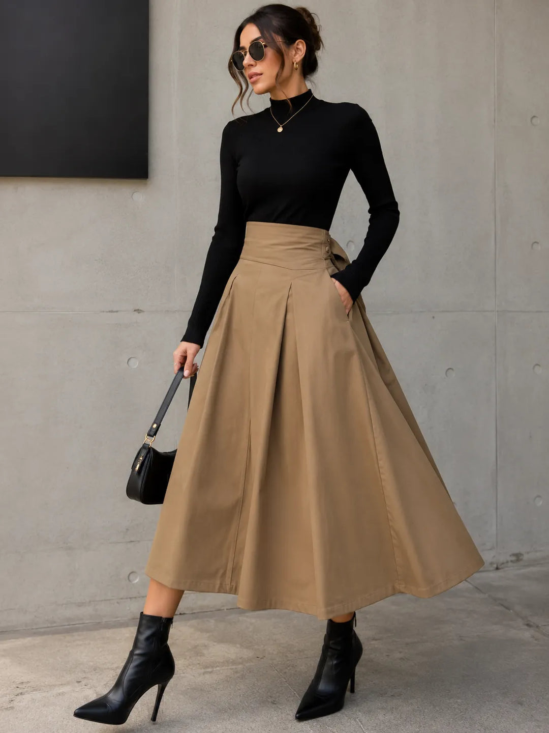 Ximena™ | Falda Larga Elegante de Cintura Alta con Lazo
