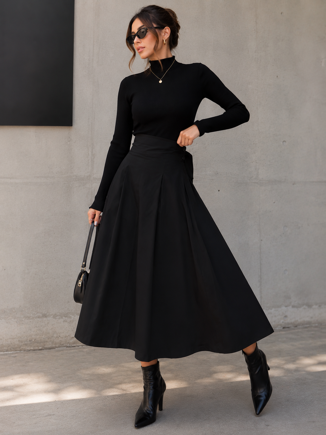Ximena™ | Falda Larga Elegante de Cintura Alta con Lazo